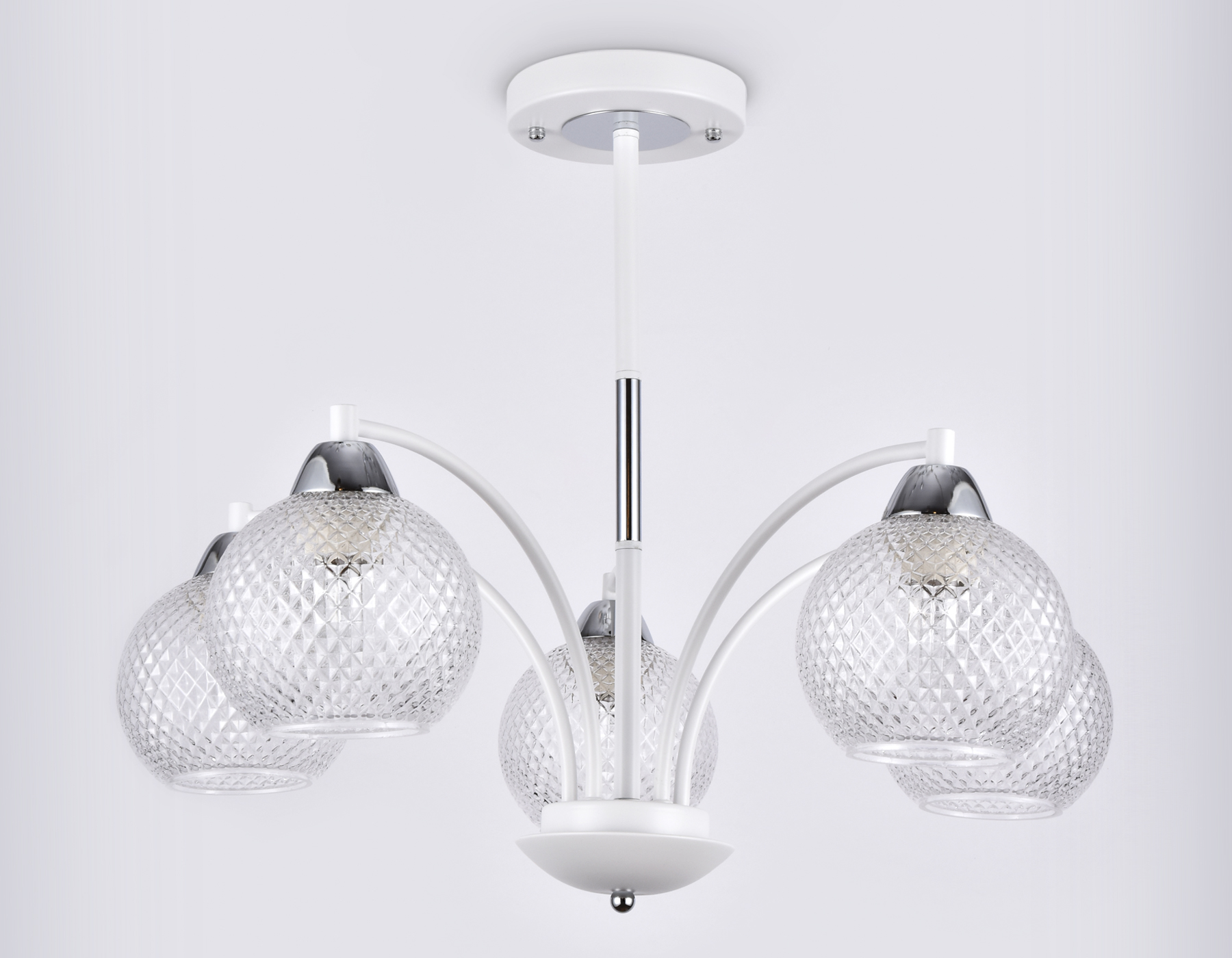 Подвесная люстра Ambrella TR9010 белый/прозрачный E27 max 40W D620*500